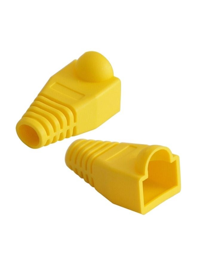 Network Cable Boots Cap Cover for RJ45, Yellow (100 pcs in one packaging , the price is for 100 pcs)(Yellow)  - Image 2