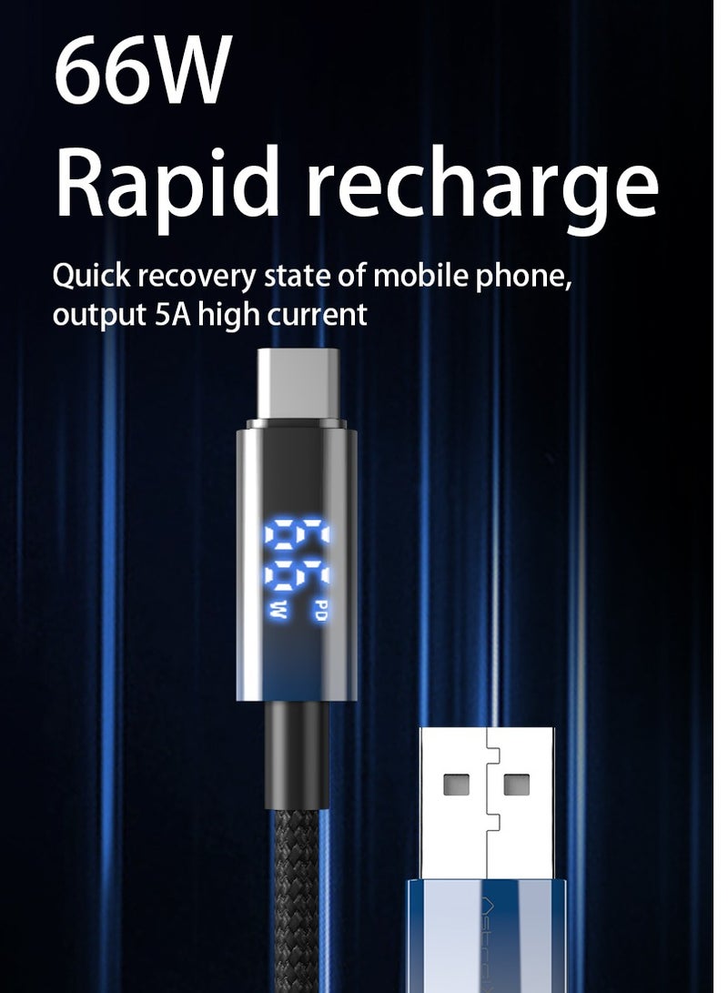 Astralxipher 【66W Super Fast Charging】USB-A to USB-C Braided Cable 1.2m/2m | Compatible with Huawei Mate60/70, iPhone 15/16 Pro Max, Galaxy S25 Ultra | Power Bank/Tablet Fast Charge - Image 4