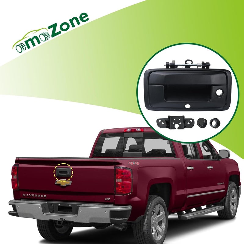 omoZone مقبض صندوق الأمتعة omoZone مع فتحة الكاميرا لسيارات شيفروليه سيلفرادو و GMC سييرا 1500 من 2014-2015 - Image 2
