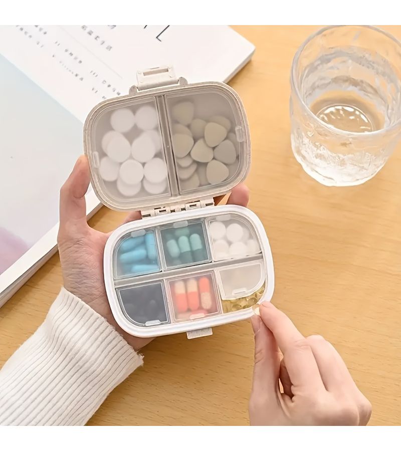 Pink Portable Pill Organizer Medicine Storage Box For Travel And Bag - Image 3