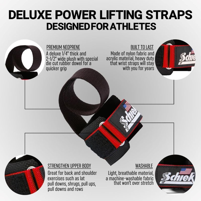 Schiek Sports Model 1000-PLS Deluxe Power Lifting Straps - Image 3