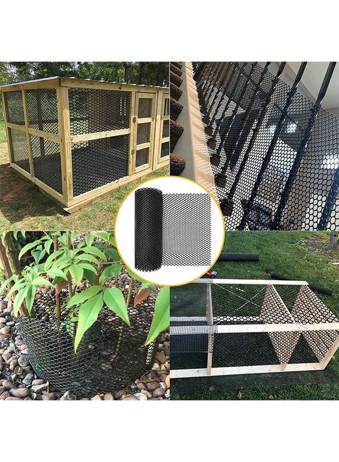 Plastic Wire Fencing Mesh,Garden Netting,Heavy-Duty Chicken Black Wire Mesh for Gardening,Versatile Plastic Fencing,Garden Fence Animal Barrier Netting,Ideal For Poultry,Dogs,Rabbit Fencing,Plant Protection,40cmx5m Roll - Image 4