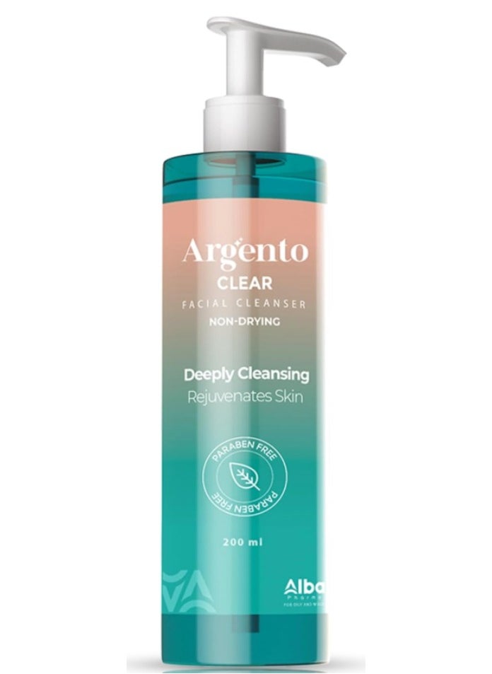 ARGENTO Facial Cleanser for Oily & Mixed Skin - Controls Oil & Cleanses Pores - (200 ml)  - Image 1