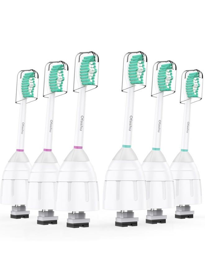Ofashu Replacement Heads for Philips Sonicare E-Series - Ofashu Brush Head Compatible with Essence Xtreme Elite Advance 7022 5610 White, 6 Packs Screw-on Electric Toothbrush - Image 1