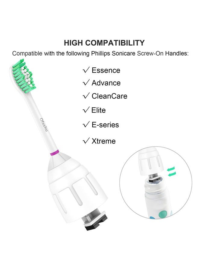 Ofashu Replacement Heads for Philips Sonicare E-Series - Ofashu Brush Head Compatible with Essence Xtreme Elite Advance 7022 5610 White, 6 Packs Screw-on Electric Toothbrush - Image 2
