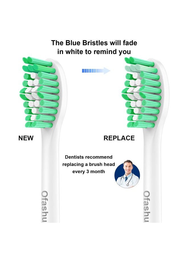 Ofashu Replacement Heads for Philips Sonicare E-Series - Ofashu Brush Head Compatible with Essence Xtreme Elite Advance 7022 5610 White, 6 Packs Screw-on Electric Toothbrush - Image 5