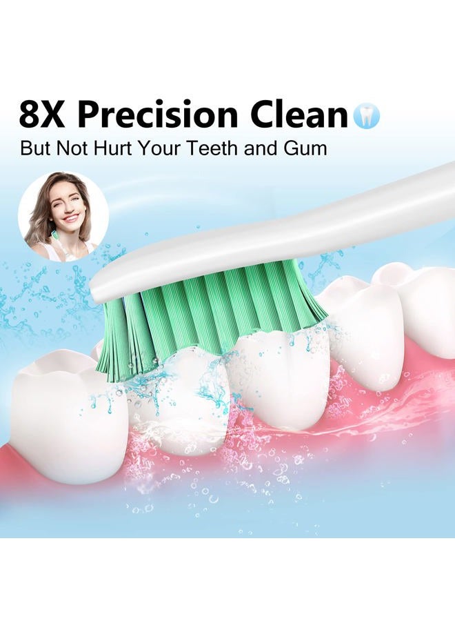 Ofashu Replacement Heads for Philips Sonicare E-Series - Ofashu Brush Head Compatible with Essence Xtreme Elite Advance 7022 5610 White, 6 Packs Screw-on Electric Toothbrush - Image 3