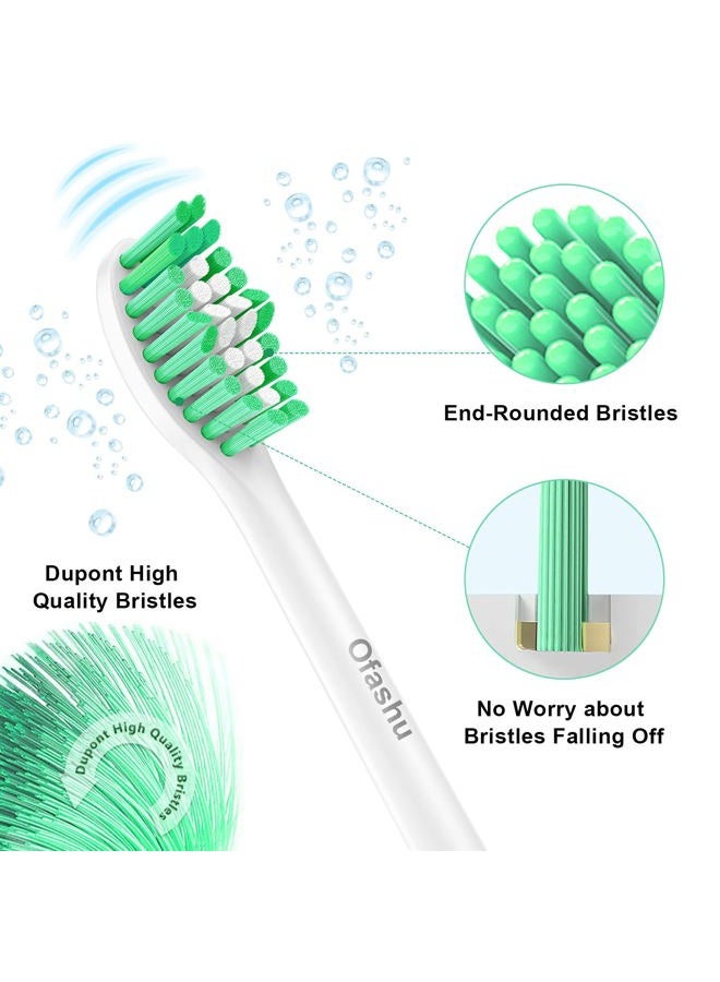 Ofashu Replacement Heads for Philips Sonicare E-Series - Ofashu Brush Head Compatible with Essence Xtreme Elite Advance 7022 5610 White, 6 Packs Screw-on Electric Toothbrush - Image 4