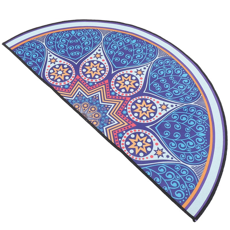 2pcs Bohemian Style Rug Half Round Ground Mat Vintage Entrance Door Mat -patterned Rug - Image 1