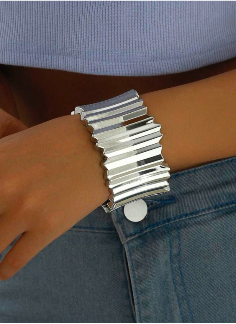 Equal - Elegant & High Quality Silver Plated Bracelet Bangle For Women - Image 1