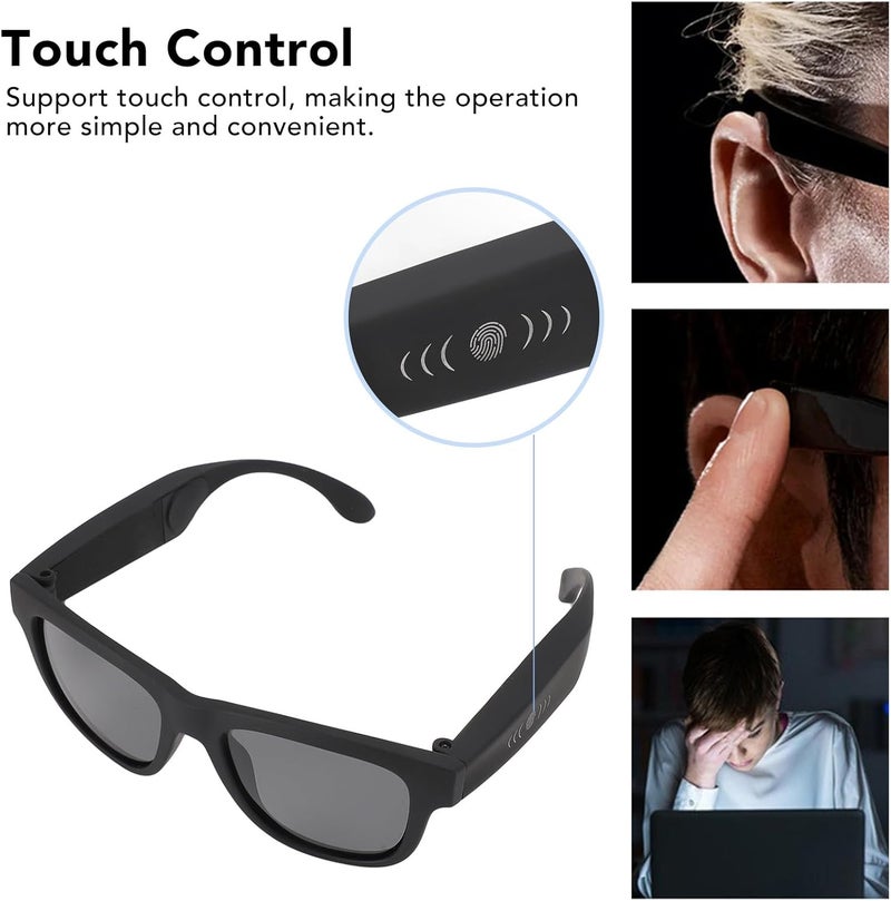 القيادة النظارات الذكية، النظارات الشمسية مع مكبر الصوت، التحكم اللاسلكي باللمس UV400، الوقاية العالية، ساعات العمل الطويلة جدا، التشغيل البسيط لركوب الدراجات - Image 3