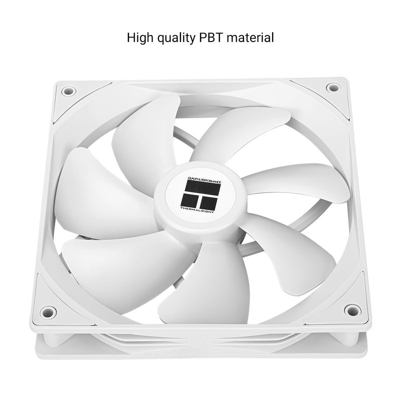 Thermalright TL-C14CW CPU Cooler, S-FDB Bearing 140mm Case Fan With 4-PWM Control, Low Noise Computer Chassis Cooling, White (TL-C14CW) - Image 5