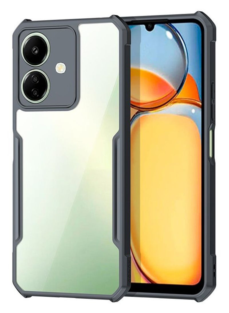 SanHu for Redmi 13C 5G Case, Ultra Thin Lightweight, Soft TPU Bumper, Acrylic Clear Back Cover Redmi 13C 5G, Black - Image 1