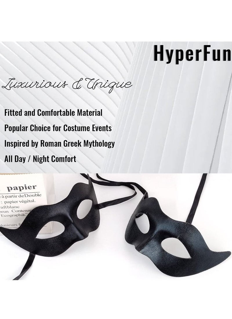 Generic - Masquerade Mask for Men Classic Vintage Venetian Mens Mask Lightweight Gentle, Specially for Costume, Theme Parties, Cosplay Mardi Gras, Super Hero Mask Accessory (One Size, Black) - Image 1