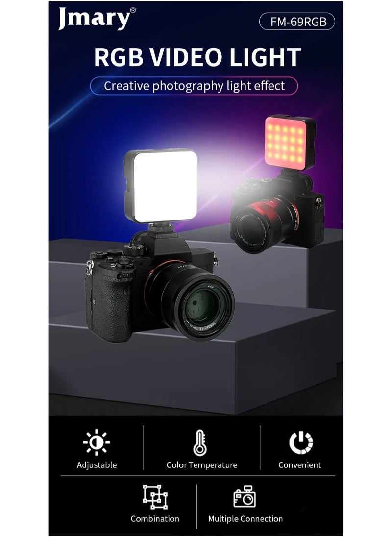 Jmary - Jmary FM-69RGB Portable Mini RGB Video Camera Light - Image 1
