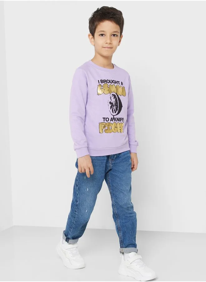 Pinata Boys Text Printed Sweatshirt