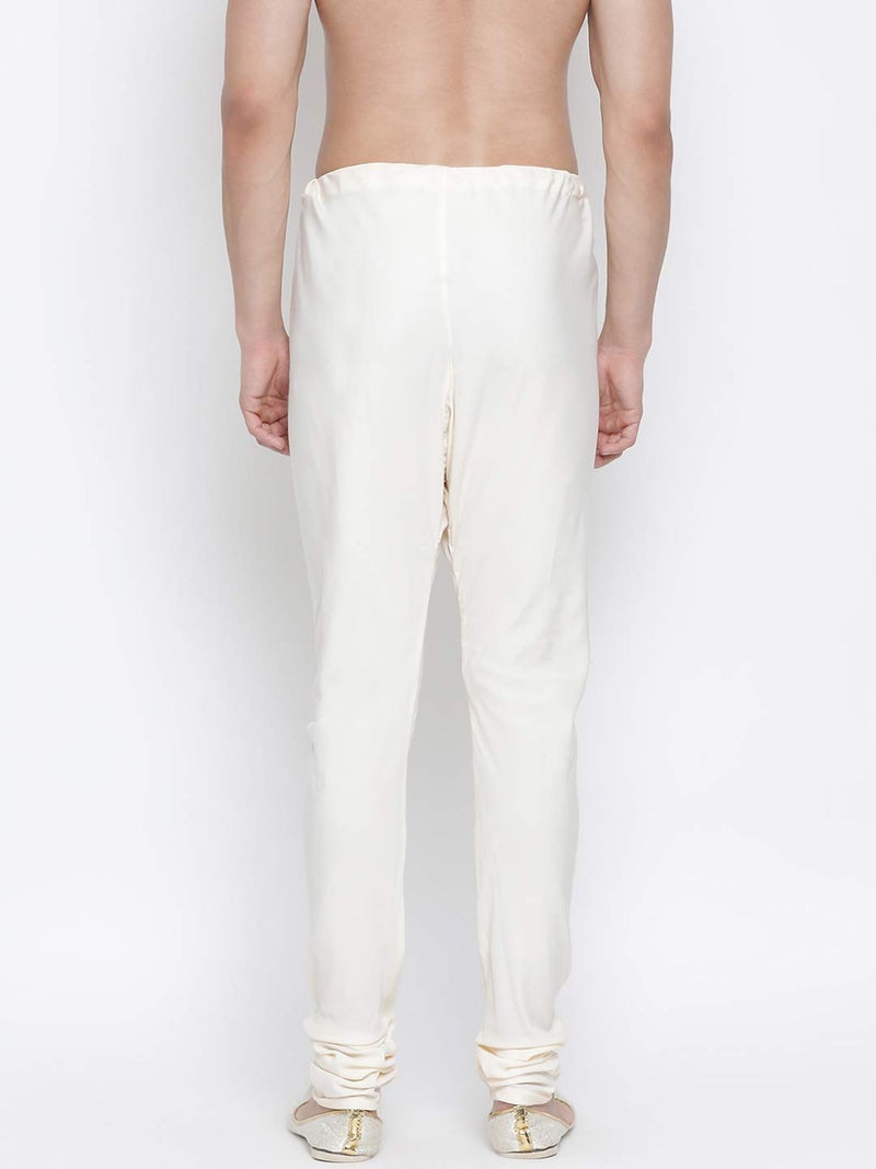 VASTRAMAY VM Mens Cotton Blend Cream Pyjama - Stylish Lounge Wear for Relaxation and Sleep | Regular Premium Cotton, Elastic Waist, and Classic Design for Ultimate Comfort_VASMPLBCR_40 - Image 4