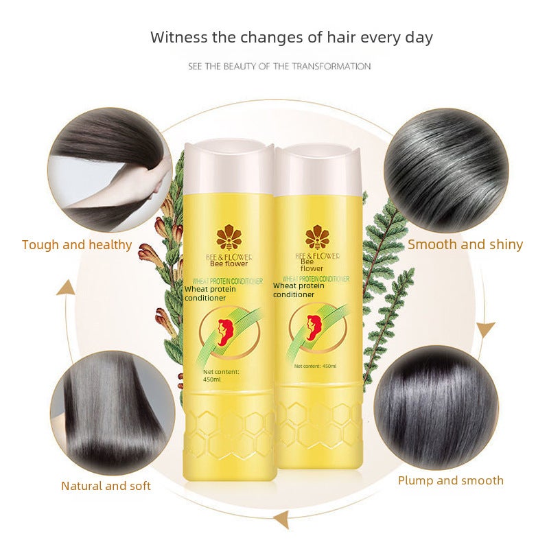 Bee Flower Conditioner Conditioner Moisturizing and Smoothing Wheat Protein for Women and Men 450ml-523(Wheat Protein) - Image 2