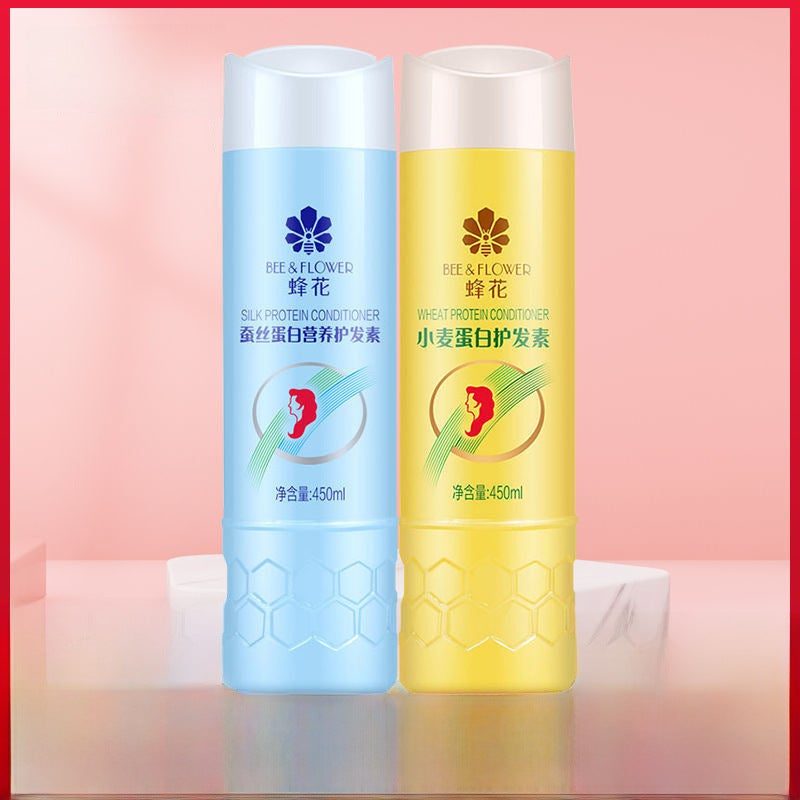 Bee Flower Conditioner Conditioner Moisturizing and Smoothing Wheat Protein for Women and Men 450ml-523(Wheat Protein) - Image 1