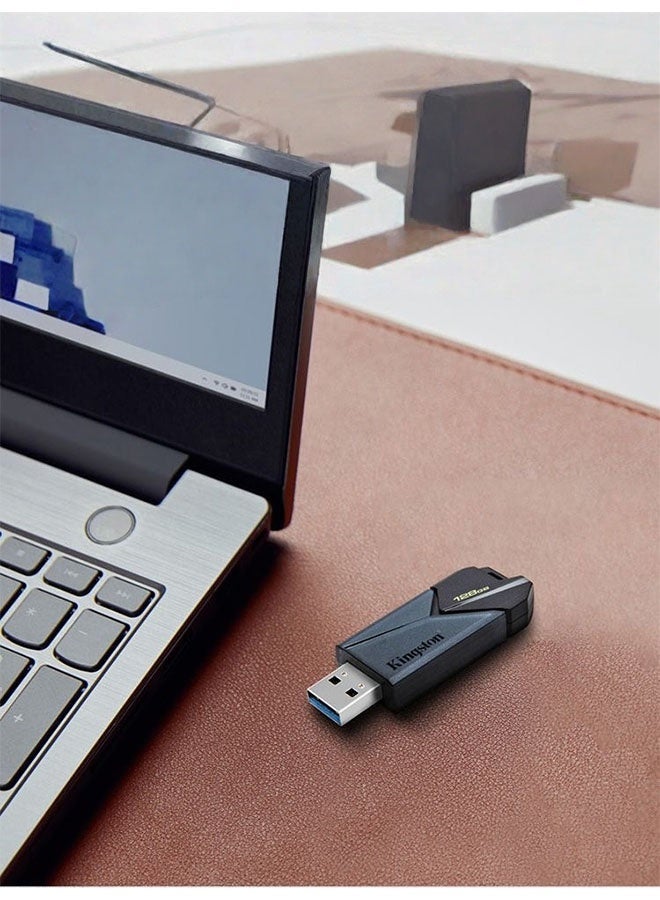 DataTraveler® Exodia™Onyx 128GB High-Speed USB 3.2 Gen 1 Retractable Flash Drive，Read Speeds Up To 100MB/s，Compatible With Computers, Business Offices, And Vehicles，Works With Multiple Devices - Image 4