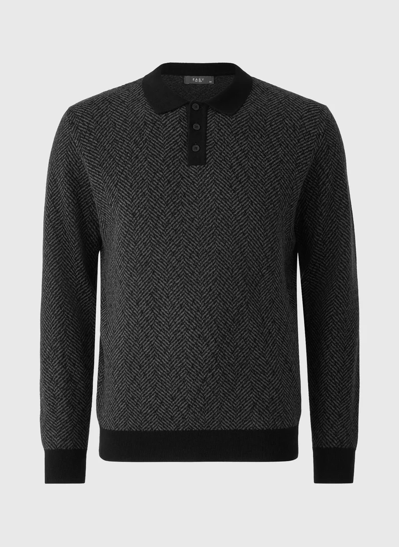 Matalan Black Premium Design Polo Shirt