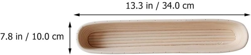 Flexible purchase choices Kichvoe Rattan Bread Proofing Basket 34x10x5.5cm Dough Baking Tool for Sourdough and Baguette Fermentation Home Baking Supplies Durability boost selected material - Image 2