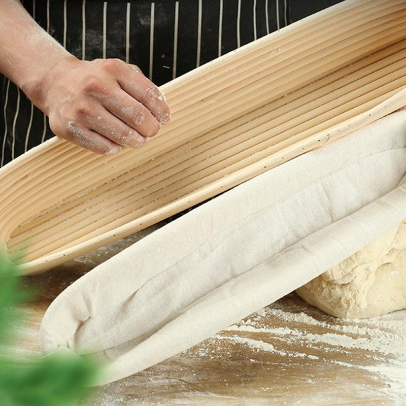 Flexible purchase choices Kichvoe Rattan Bread Proofing Basket 34x10x5.5cm Dough Baking Tool for Sourdough and Baguette Fermentation Home Baking Supplies Durability boost selected material - Image 4