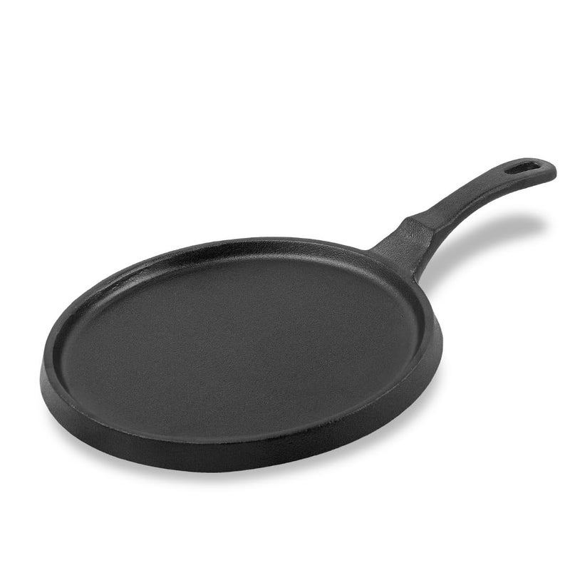 Pencil PreSeasoned Cast Iron Shallow Pan 24 cm FryRoasting Pan Compatible with Gas Stoves Induction Naturally Nonstick 100 Pure ToxinFree No Chemical Coating Long Lasting Black - Image 1