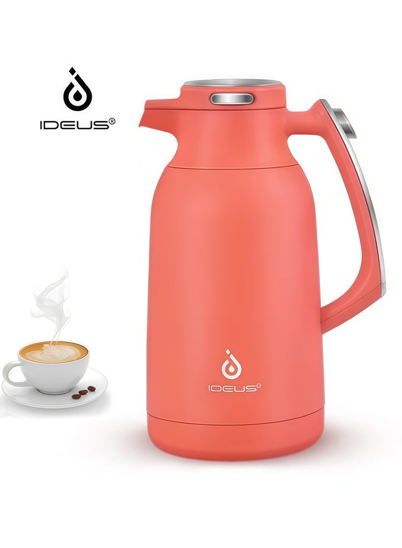 IDEUS Thermos Flask, 2 L, Stainless Steel Double-Walled Coffee Pot, Vacuum Insulation, Insulated Jug, Warming Jug, Teapot for Coffee, BPA-Free, - Image 1