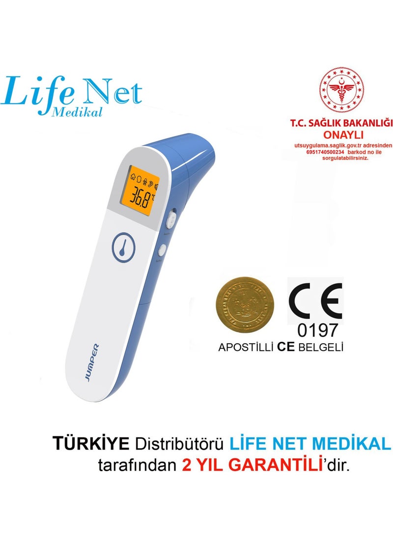 jumper Non-Contact Thermometer Forehead and Ear Measurer WHITE-BLUE-JPD-FR410  - Image 2