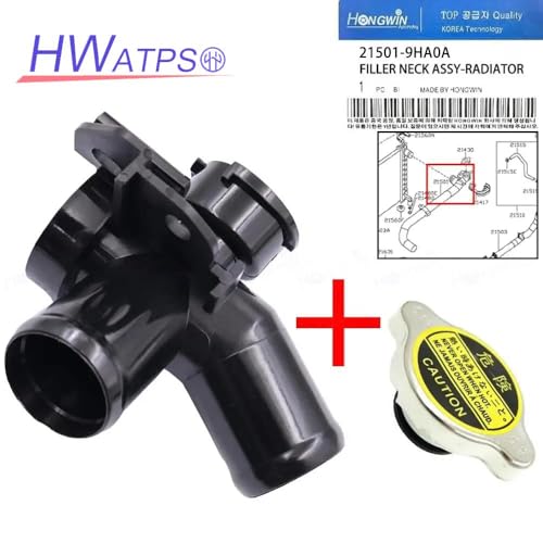 HWATPS 21501-9HA0A Cooling System Radiator Filler With Cap For NISSAN MAXIMA 2009-2014 3.5L ALTIMA 2007-2012 21418-JA00A - Image 2