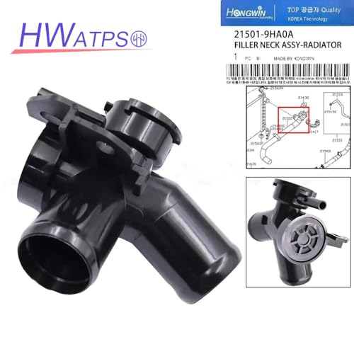 HWATPS 21501-9HA0A Cooling System Radiator Filler With Cap For NISSAN MAXIMA 2009-2014 3.5L ALTIMA 2007-2012 21418-JA00A - Image 3