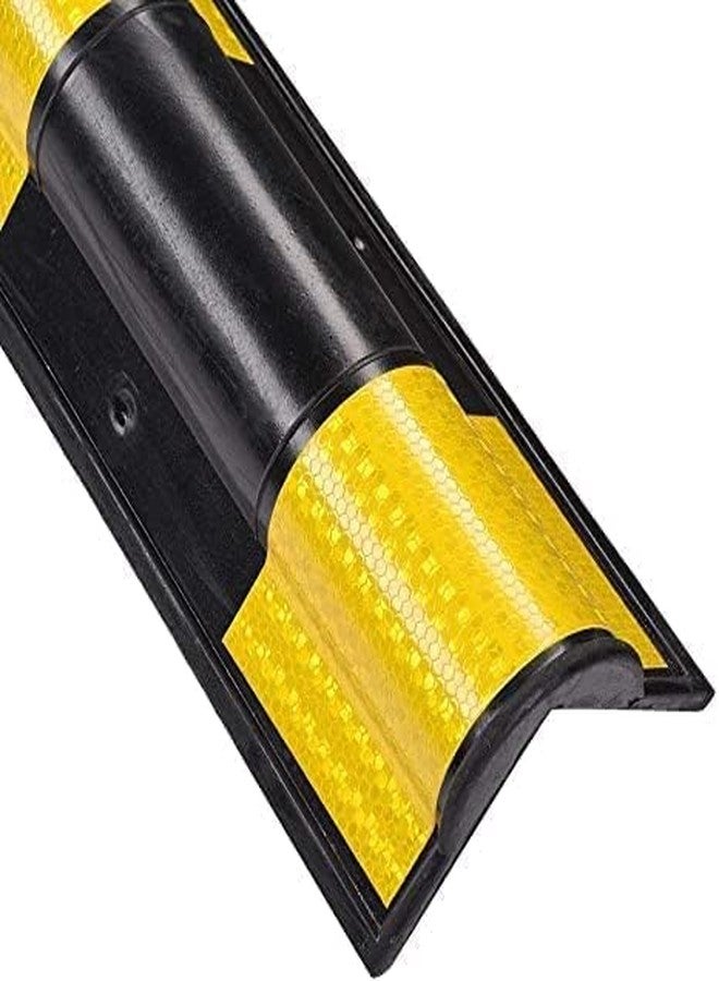 MINSALES Piller Corner Reflective Guard with Yellow Safety Strips – Foam Wall Edge Protector for Garage, Parking Lot, Warehouse, and Industrial Areas (Pack of 2) - Image 2
