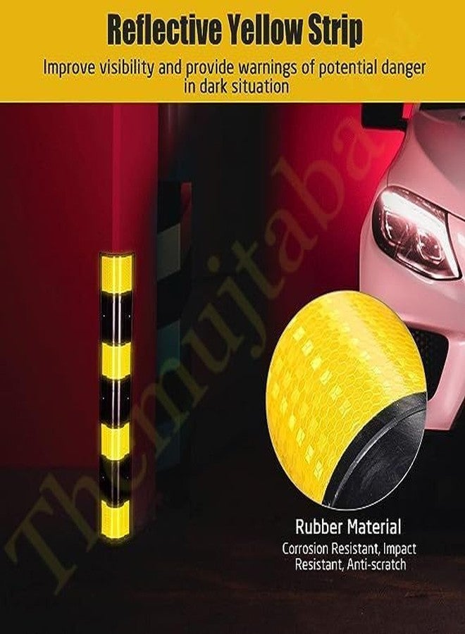 MINSALES Piller Corner Reflective Guard with Yellow Safety Strips – Foam Wall Edge Protector for Garage, Parking Lot, Warehouse, and Industrial Areas (Pack of 2) - Image 3