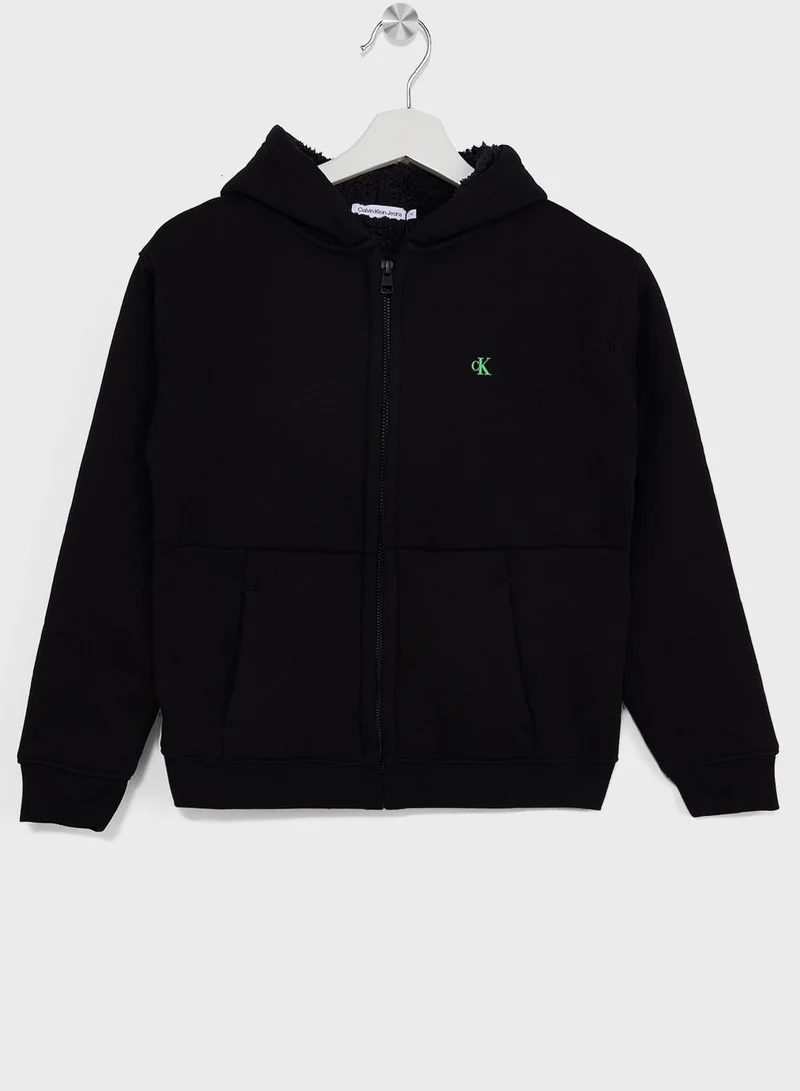 Calvin Klein Jeans Kids Zip Thru Hoodie