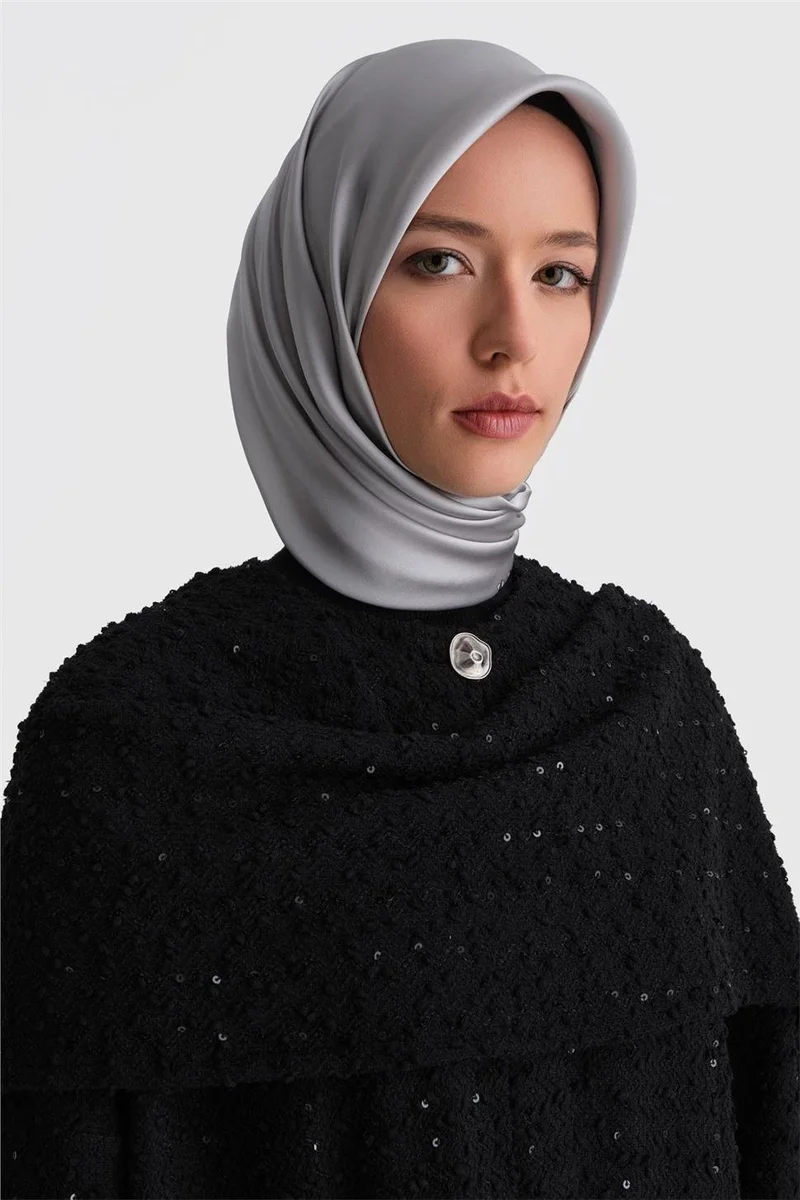 ARMINE Sequin Fabric Asymmetric Cardigan 24K5607 Black