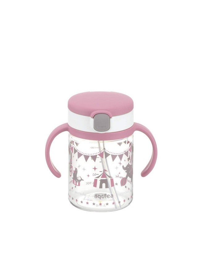 Richell Aqulea Outing Straw Mug 200Ml Pink - Image 1