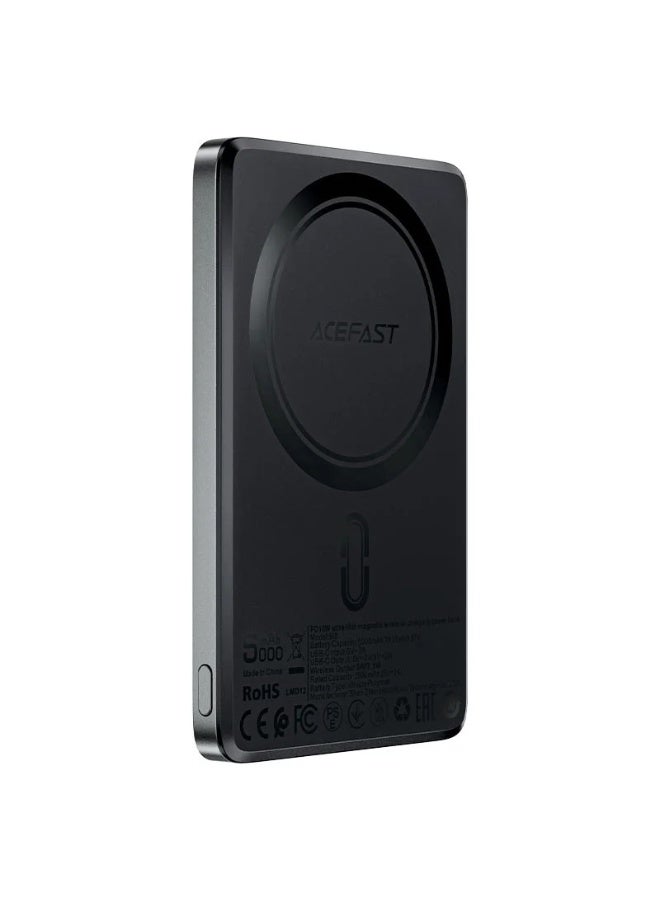 ACEFAST M8 18W 5000Mah Fast Power Bank With 7.5W Magnetic Wireless Charging (Black) - Image 1