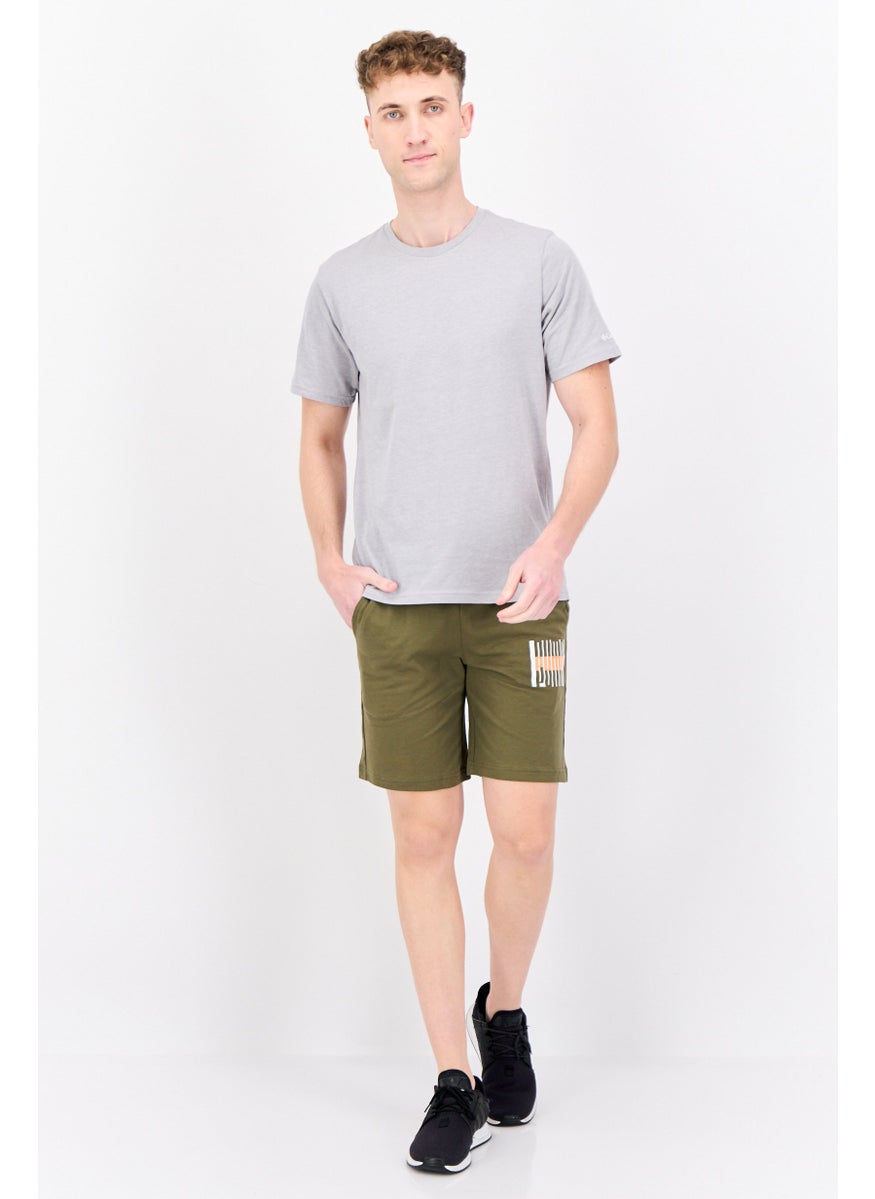 PUMA Men Slim Fit Brand Logo Outdoor Shorts, Olive  - Image 3