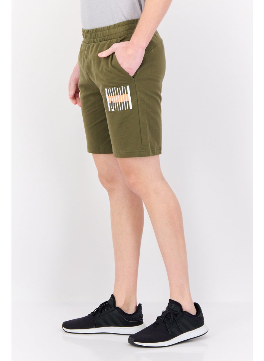 PUMA Men Slim Fit Brand Logo Outdoor Shorts, Olive  - Image 4