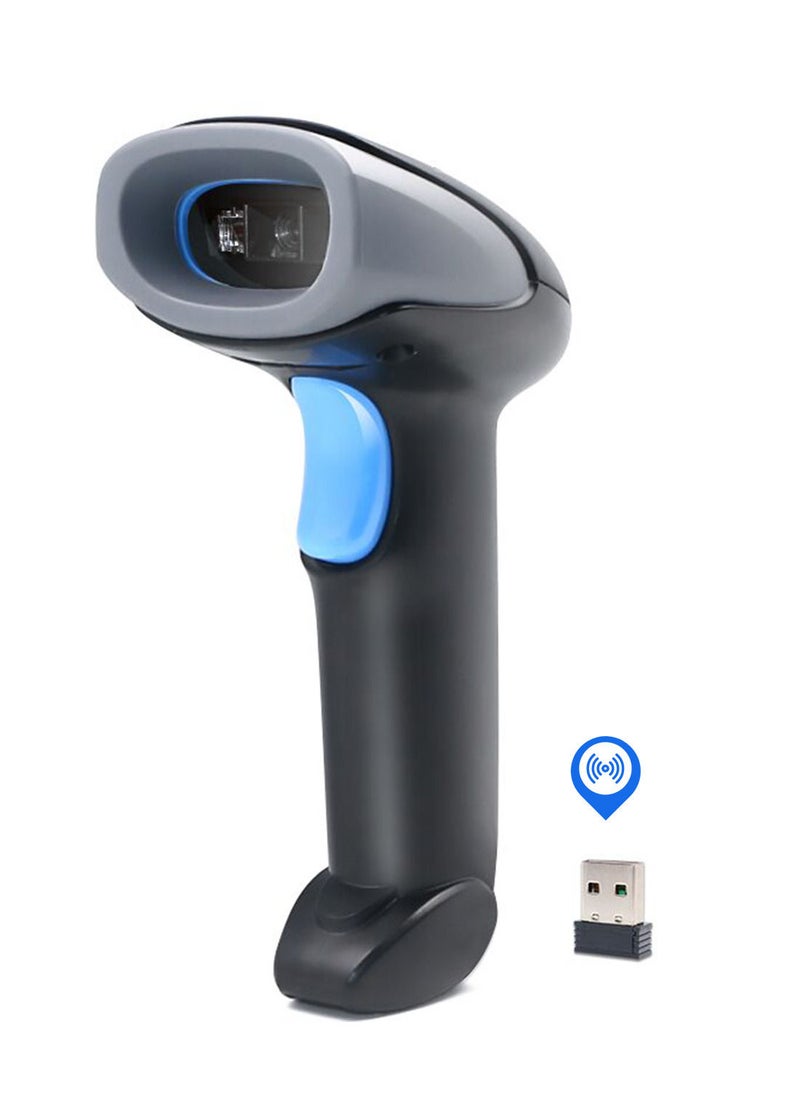 Generic - ماسح الباركود المحمول 1D/2D/QR Code Scanner 2.4G Wireless &amp; USB Wired Barcode Reader متوافق مع Windows Mac Linux - Image 1