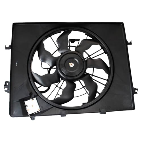 TRQ Radiator Cooling Fan Assembly Compatible with 2014-2016 Hyundai Sonata 2014-2016 Kia Optima - Image 1