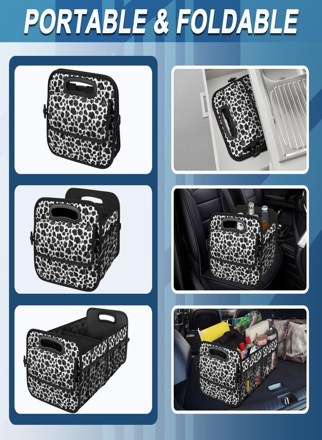 Deosk Car Organizer for SUV - 6 Big Pocket Trunk Storage With Waterproof Polyester, Car Accessories for Women/Men, Cow Print (Medium) - Image 4