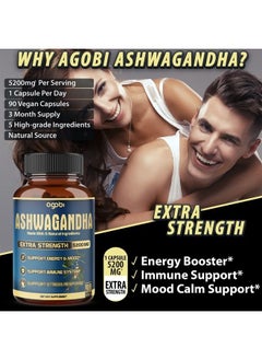 Ashwagandha Extract Capsule - Great Strength 5200mg of Powder - 5in1 Blended Ginger, Turmeric, Rhodiola Rosea & Black Pepper - 90 Capsules for 3 Months - Strength, Spirit & Immune Support - pzsku/ZD262E2941DE3BB2BEB69Z/45/_/1689270477/f174e28f-8755-4cc9-8b84-ebe70e37f942