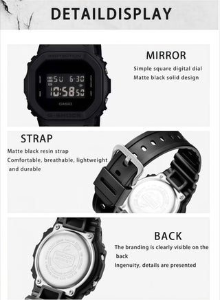 Casio Men's Watch G-Shock Square Digital Black Dial DW-5600BB-1 - view 4