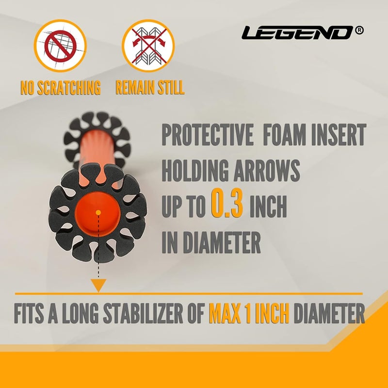 Legend Arrow Tube Case - Adjustable Holder for Hunting, Target Shooting - Extendable Design - Protective EVA Foam Separators Included - Archery Storage for 12 Carbon Arrows - Image 5