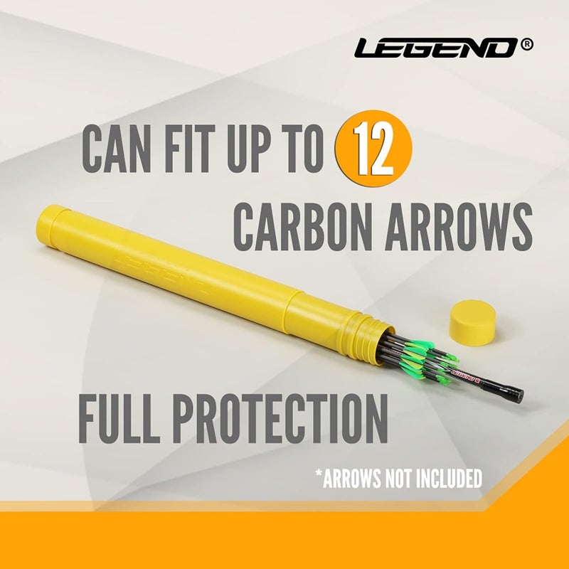 Legend Arrow Tube Case - Adjustable Holder for Hunting, Target Shooting - Extendable Design - Protective EVA Foam Separators Included - Archery Storage for 12 Carbon Arrows - Image 3
