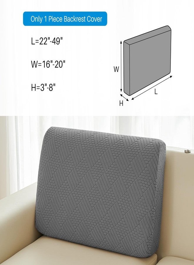 DEEPDREAM Deep Dream Backrest Cushion Covers, Sectional Couch Back Cushion Covers for Sectional Sofa, Stretch Backrest Covers for Both Left/Right Couch (1 Piece Back Covers, Dark Grey) - Image 3