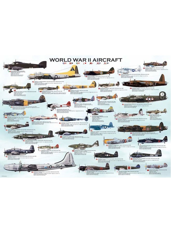 eurographics World War II Aircraft Puzzle, 500-Piece - Image 2