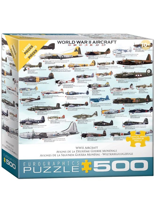 eurographics World War II Aircraft Puzzle, 500-Piece - Image 1
